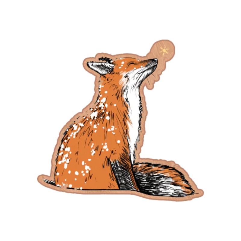 Wooden Pin: Magical Fox