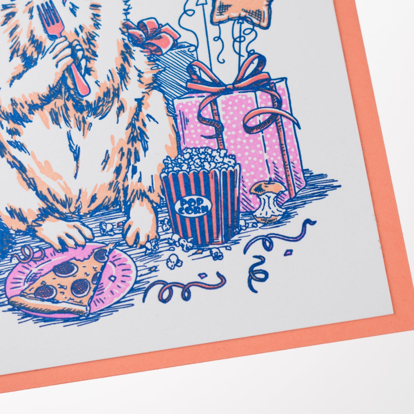 Card: Raccoon Birthday Letterpress Greeting Card