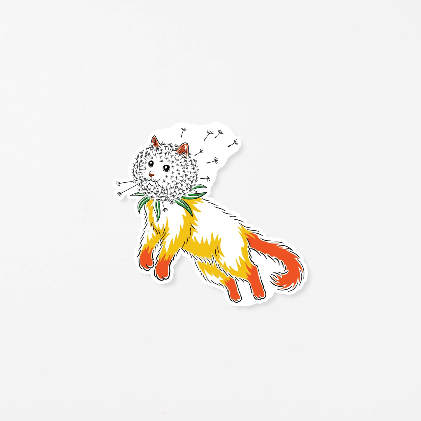 Sticker: Dandelion Cat