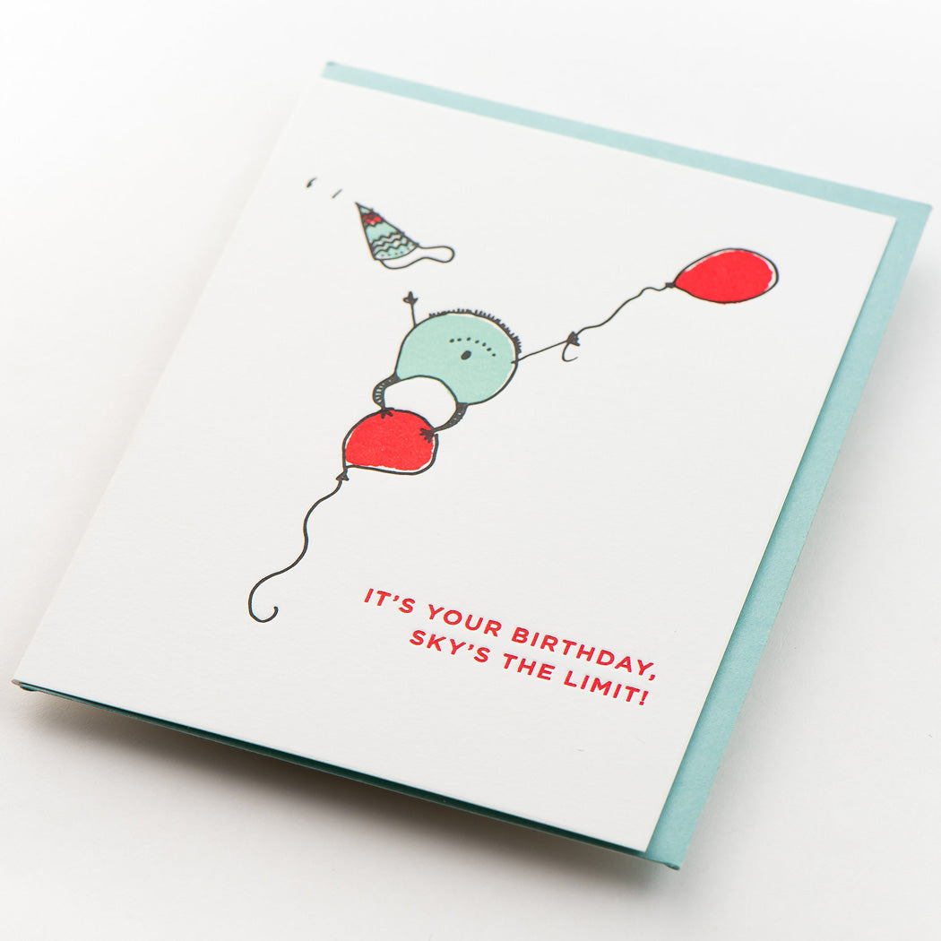 Card: Birthday Sky's The Limit Monster