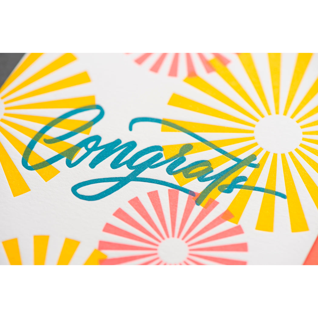 Card: Congrats Calligraphy Bursts