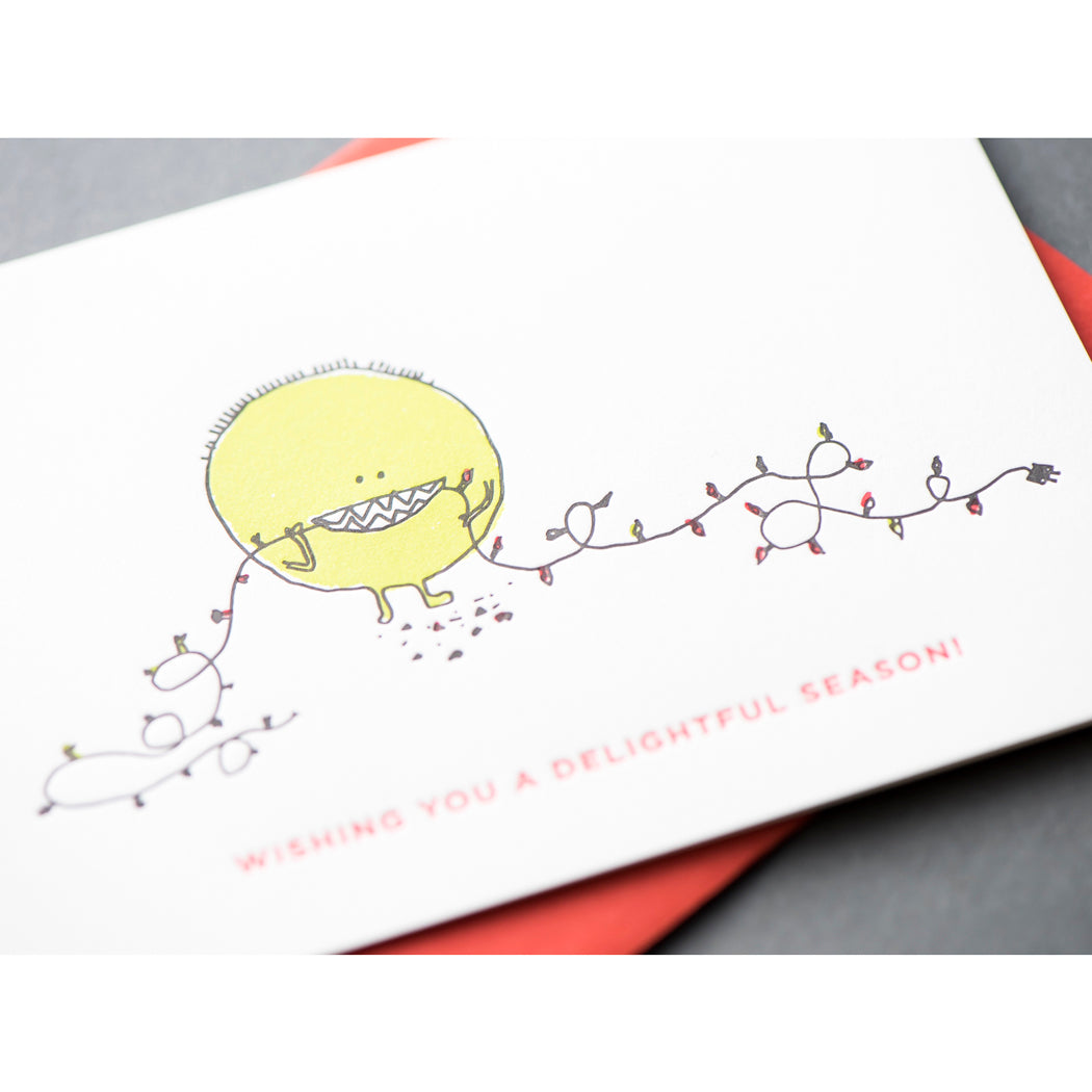 Card: Delightful Season Monster Holiday Greeting Card