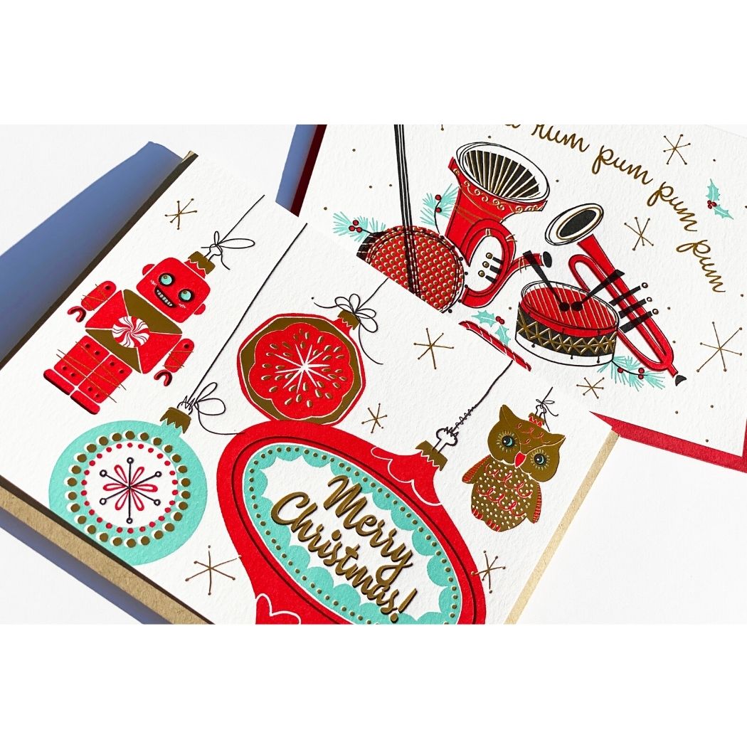 Card: Ornaments Retro