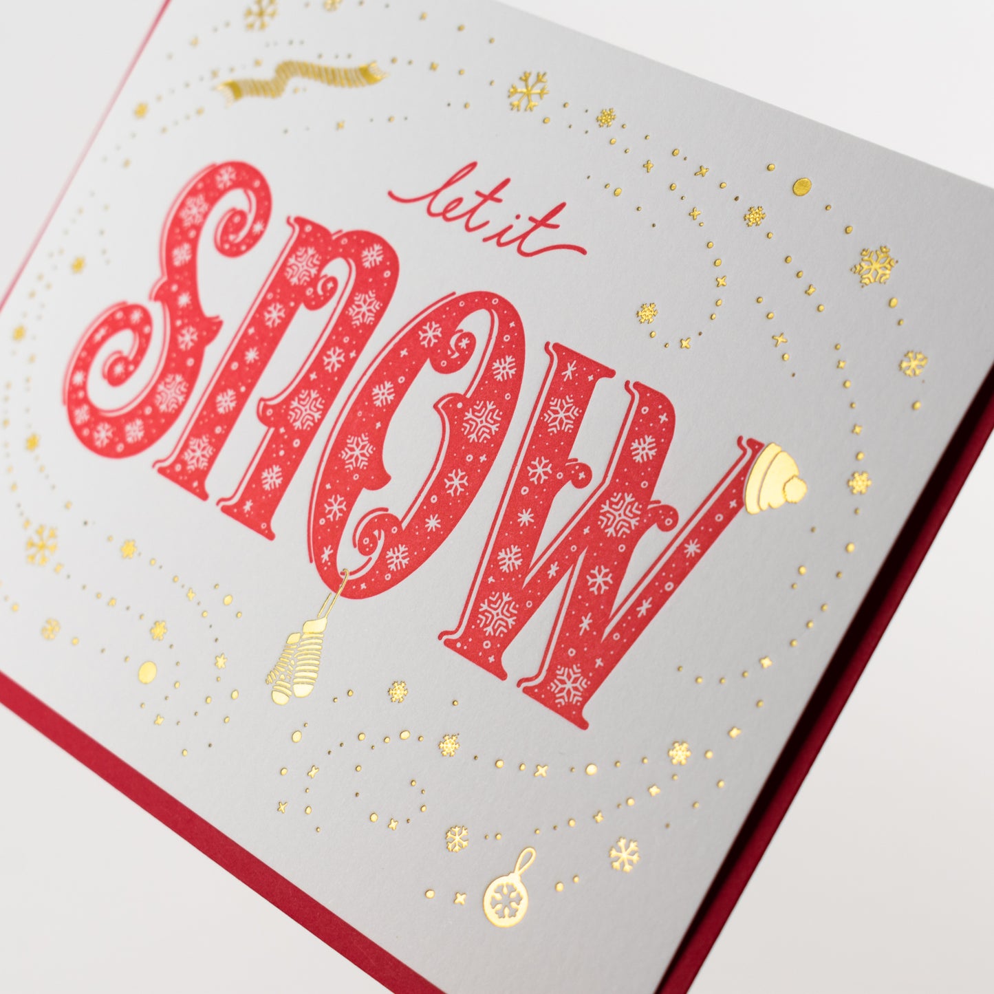 Card: Let It Snow Typographic
