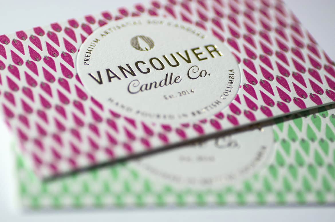 Porchlight Press Vancouver Candle Letterpress Business Card