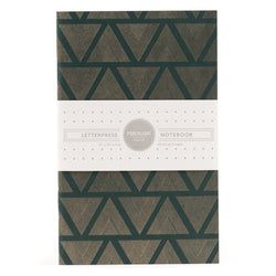 Notebook: Graphic Series - Hunter Green Triangles Pocket Notebook