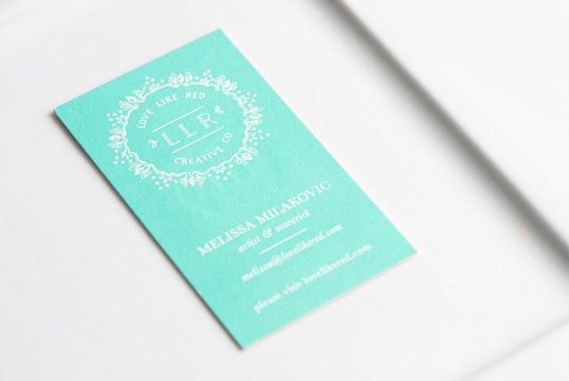 Porchlight Press Love Like Red Letterpress Business Card