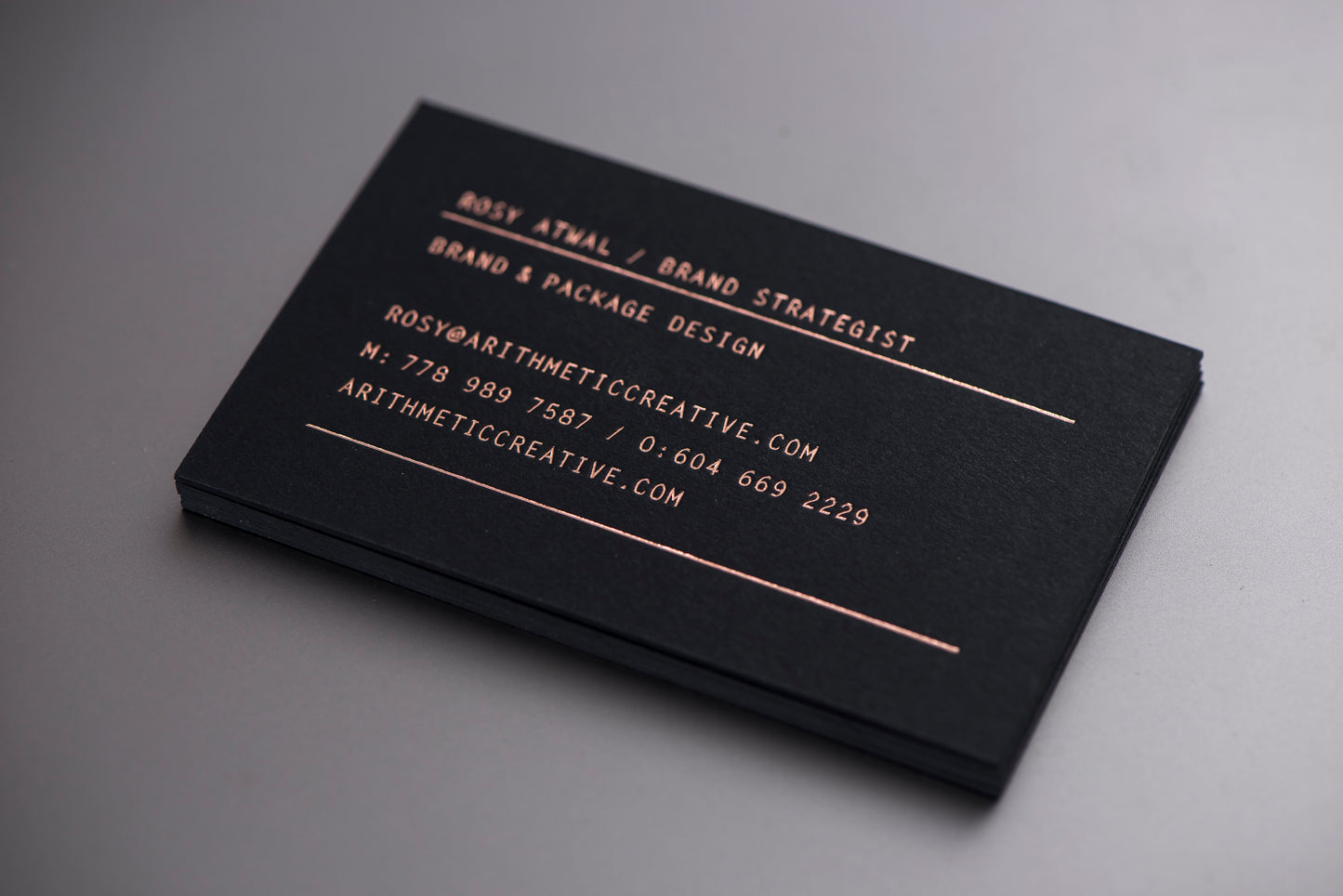 Porchlight Press Arithemtic Letterpress Business Card