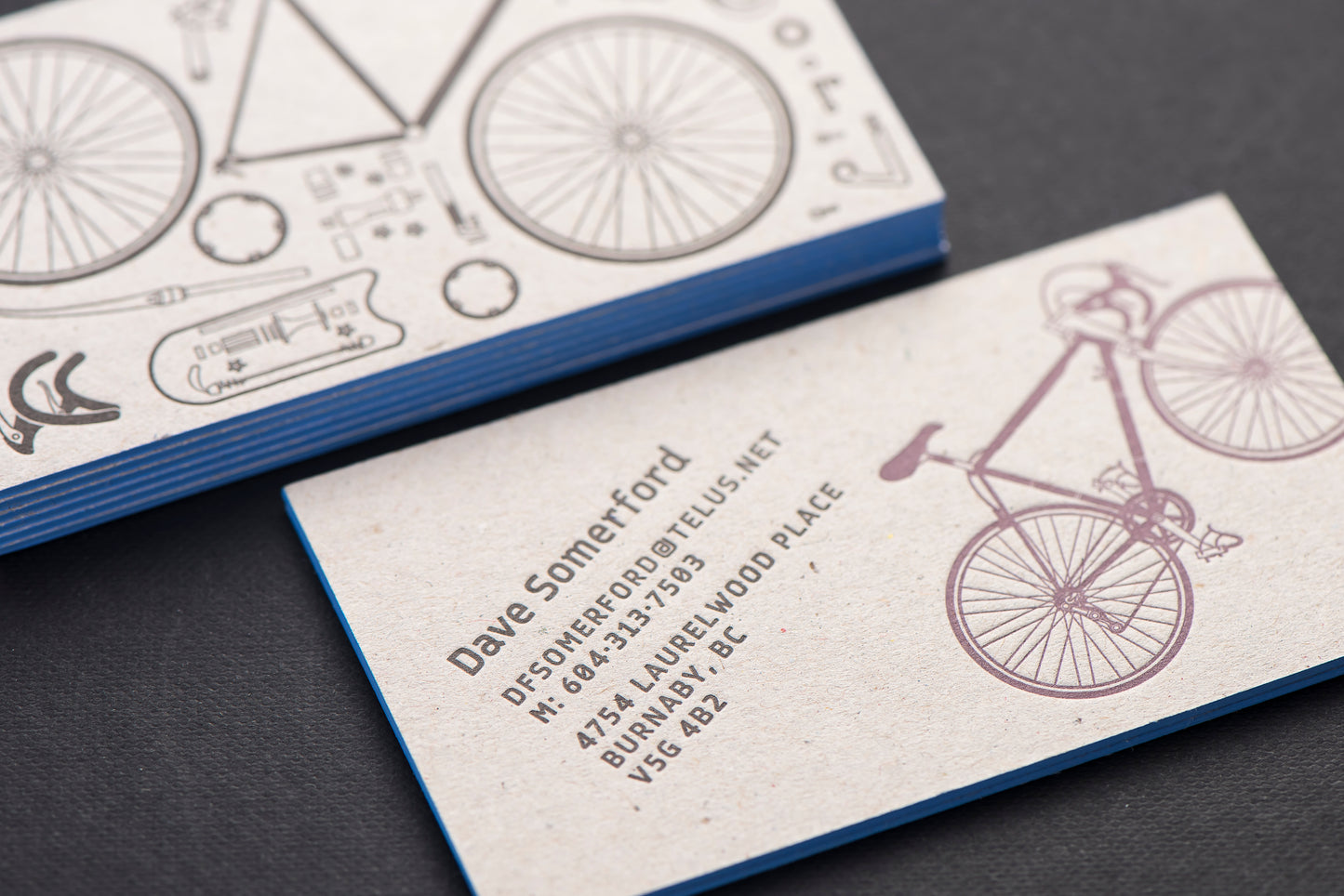 Porchlight Press Dave Somerford Letterpress Business Card