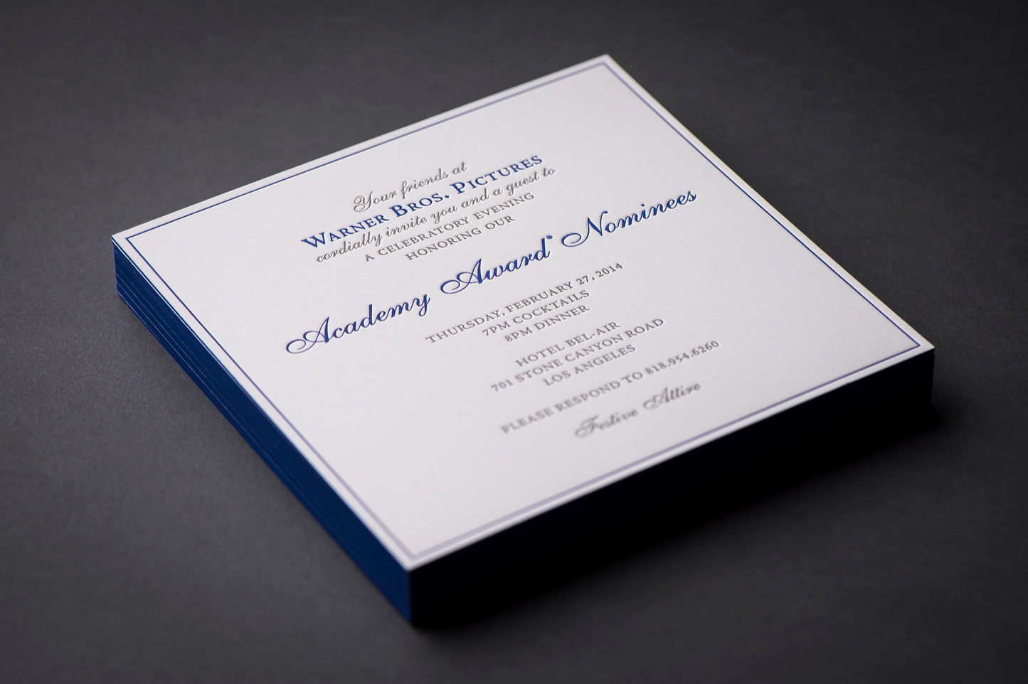 Porchlight Press Letterpress Gala Invitation
