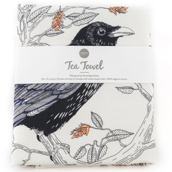 Tea Towel: Common Raven - Nature Bird Series