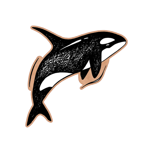 Wooden Pin: Orca