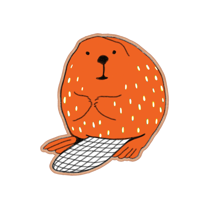 Wooden Pin: Beaver