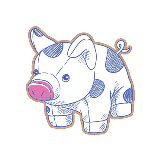 Wooden Pin: Star Pig