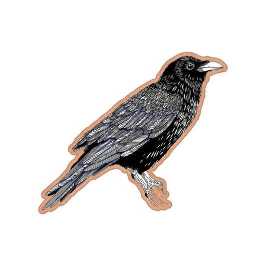 Wooden Pin: Raven