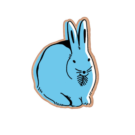 Wooden Pin: Snow Hare