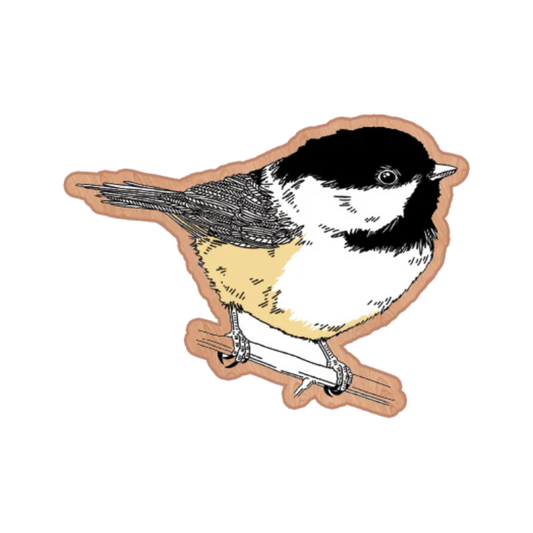 Wooden Pin: Chickadee