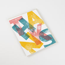 Card: Thanks Wood Type