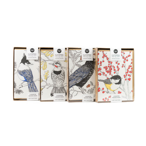 Birds of North America - Assorted Set of 8 Letterpress Cards
