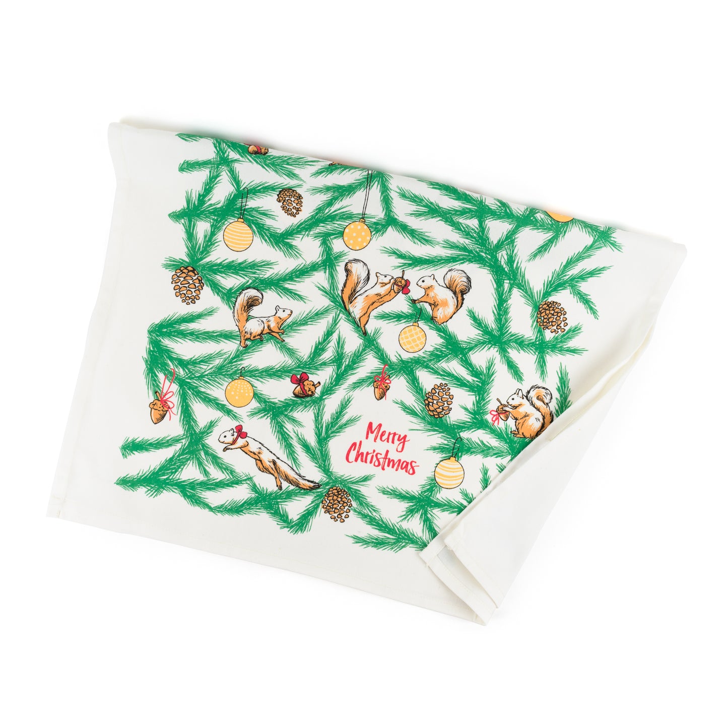 Tea Towel: Squirrel Christmas
