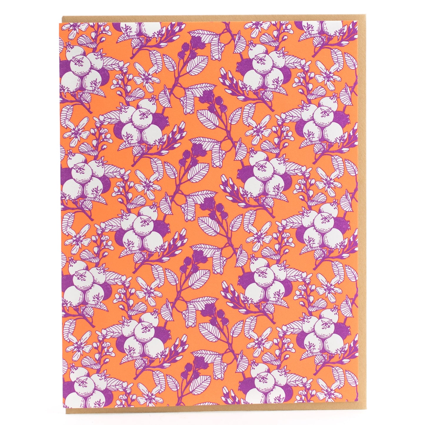 Card: Saskatoon Berry Colourful Pattern Greeting Card - Foraging Series