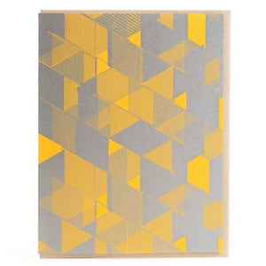 Geometric Cubes Greeting Card