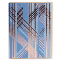 Card: Geometric Zigzag Foil Greeting Card