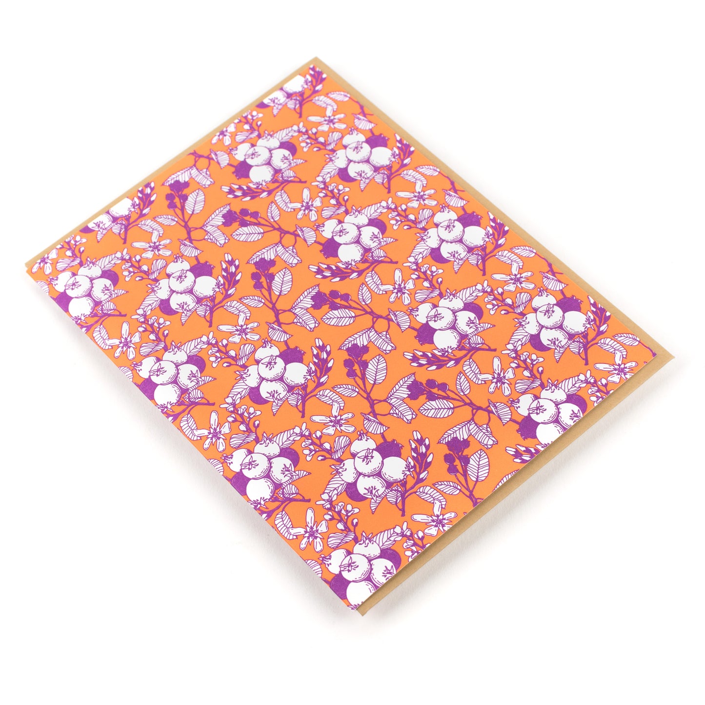 Card: Saskatoon Berry Colourful Pattern Greeting Card - Foraging Series