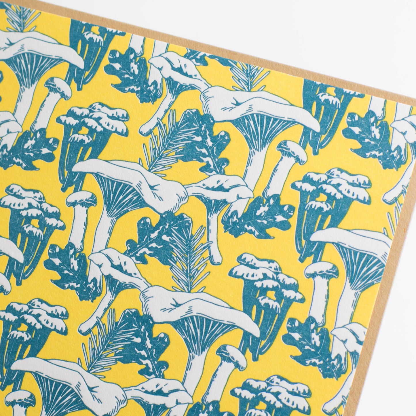 Card: Chanterelle Mushroom Colourful Pattern Greeting Card - Foraging Series