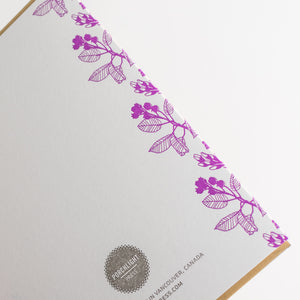 Card: Saskatoon Berry Colourful Pattern Greeting Card - Foraging Series