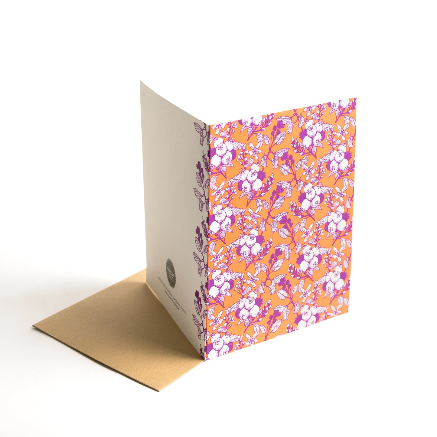 Card: Saskatoon Berry Colourful Pattern Greeting Card - Foraging Series
