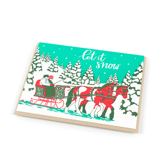 Card: Vintage Sleigh Ride Christmas Card