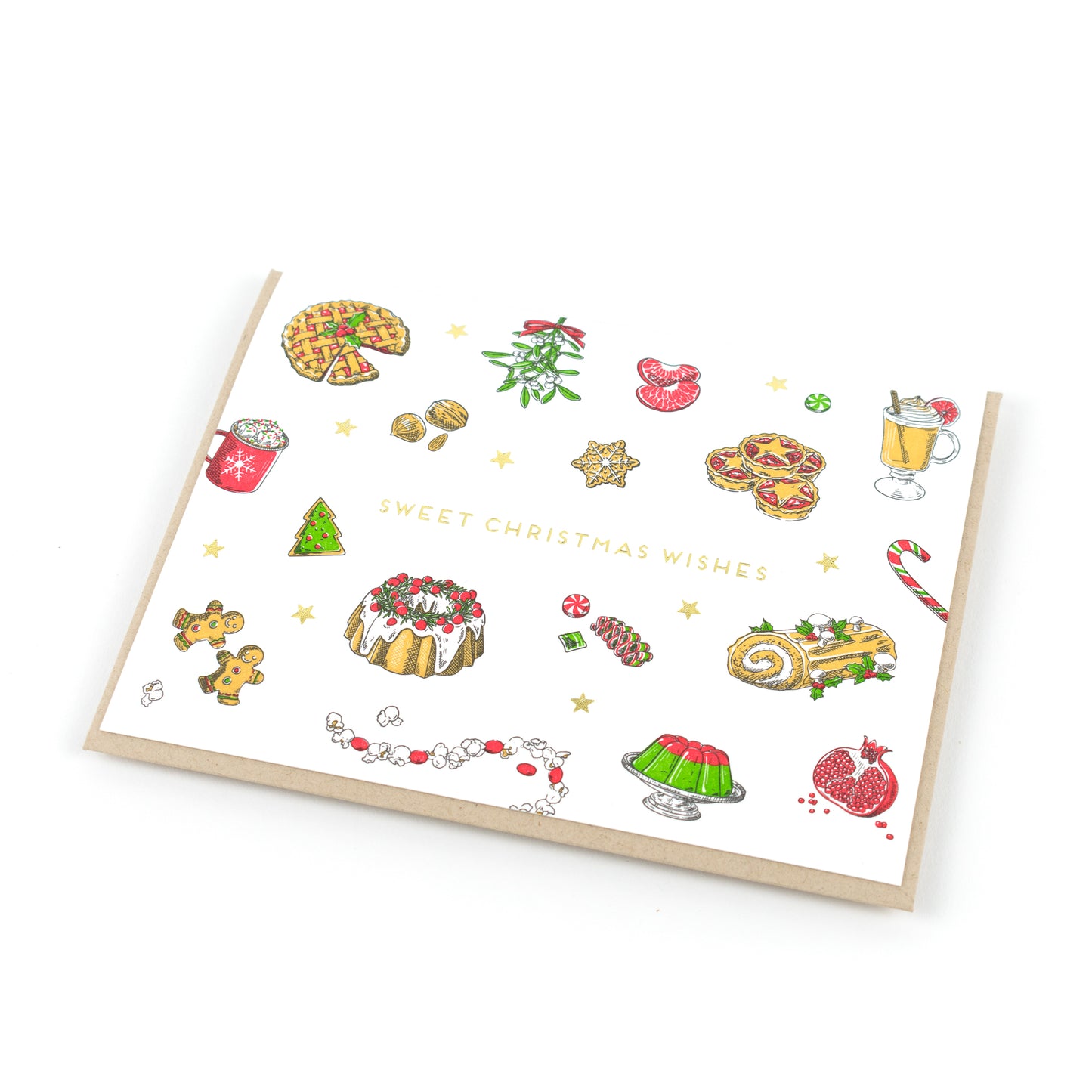 Card: Sweet Christmas Wishes - Treats & Sweets Christmas Card