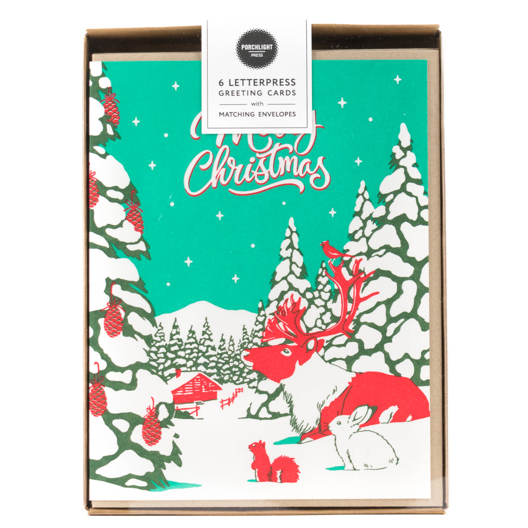 Card: Vintage Animal Country Christmas Card