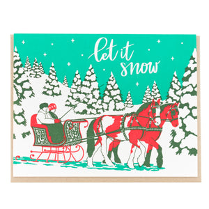 Card: Vintage Sleigh Ride Christmas Card