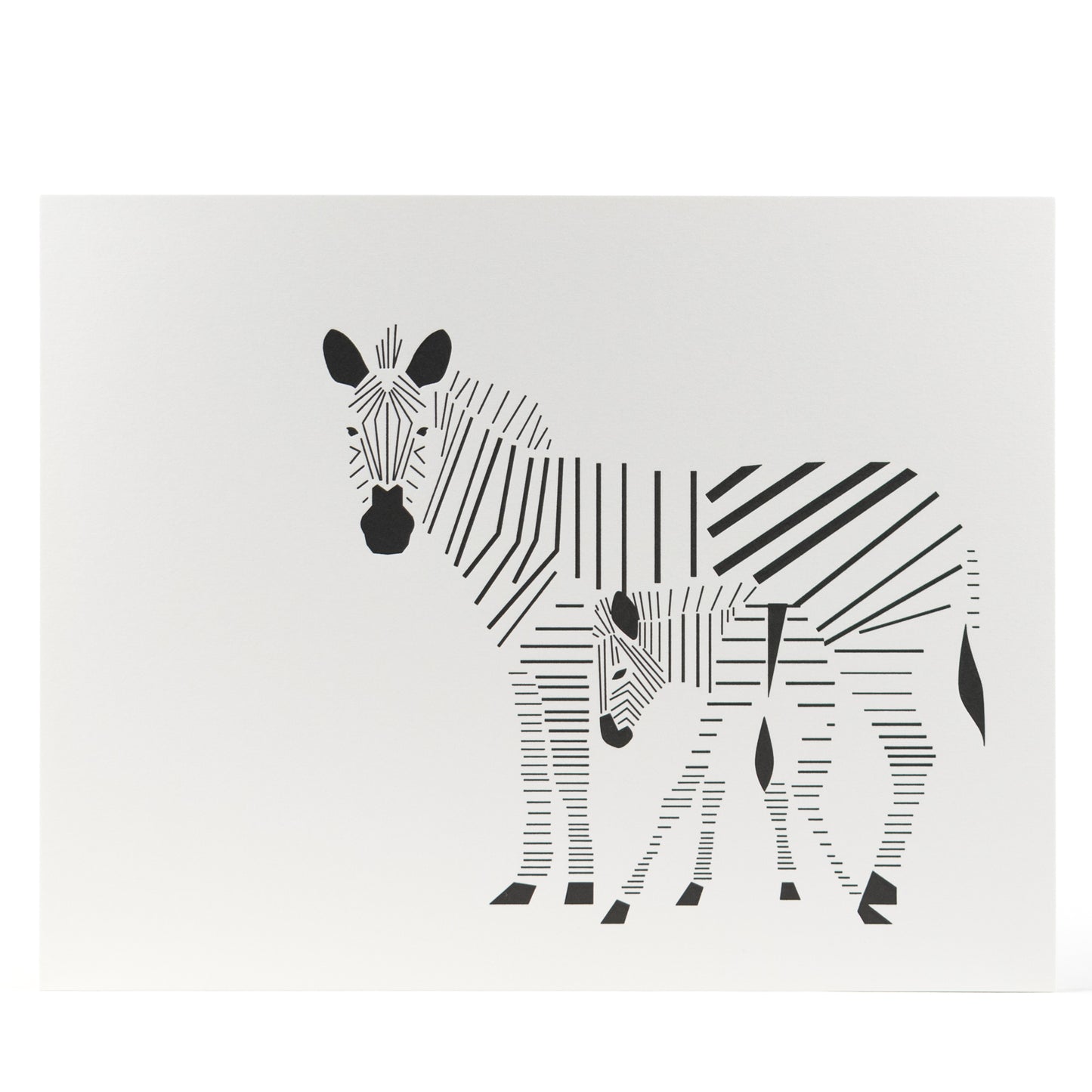 Art Print: Modern Zebra Letterpress Art Print