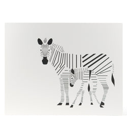 Art Print: Modern Zebra Letterpress Art Print