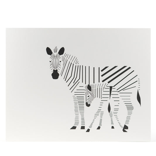 Art Print: Modern Zebra Letterpress Art Print