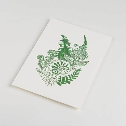 Art Print: Fiddlehead Ferns Letterpress Art Print