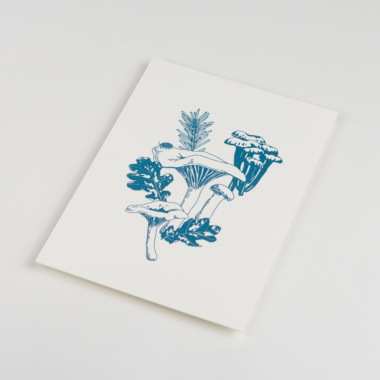 Art Print: Chanterelle Mushrooms Letterpress Art Print