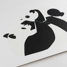 Art Print: Modern Pandas Letterpress Art Print