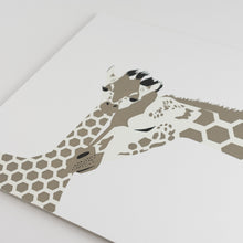 Art Print: Modern Giraffes Letterpress Art Print