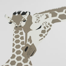 Art Print: Modern Giraffes Letterpress Art Print