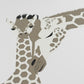 Art Print: Modern Giraffes Letterpress Art Print