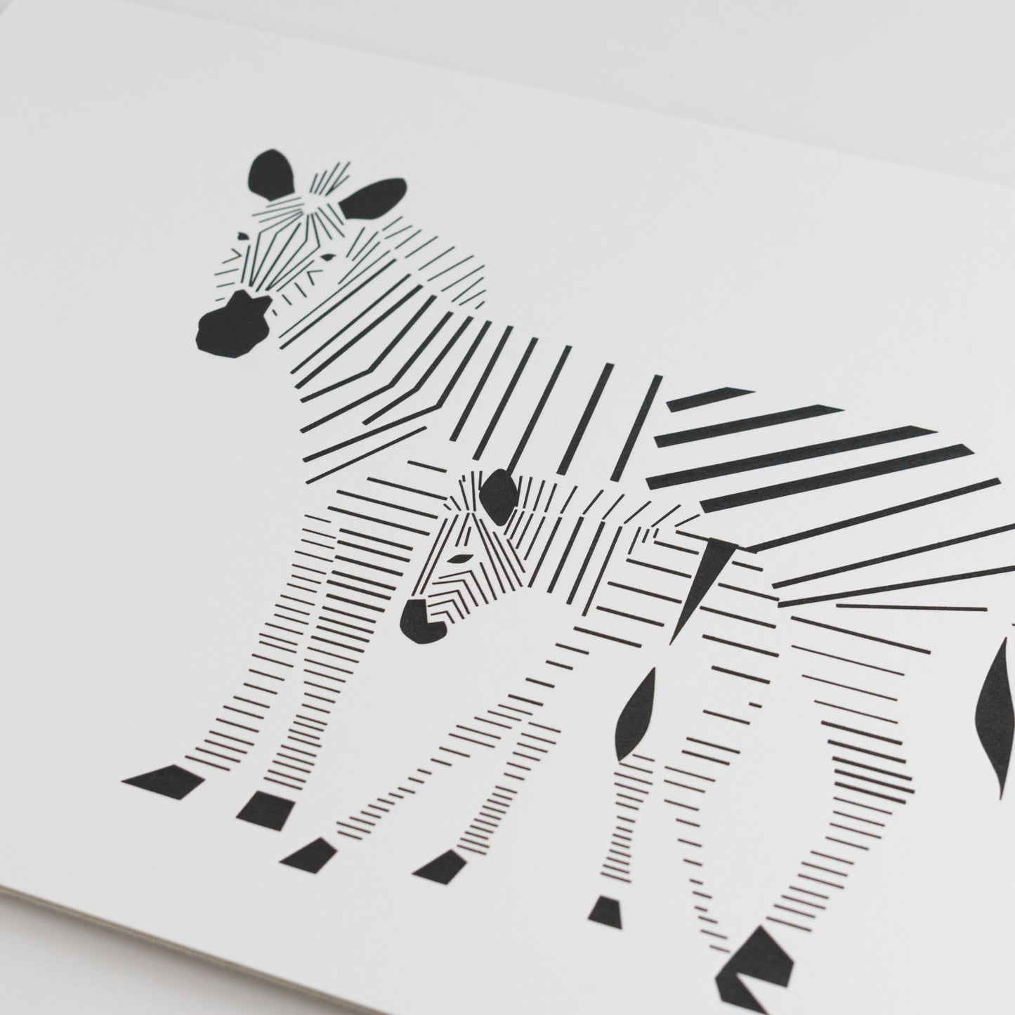 Art Print: Modern Zebra Letterpress Art Print