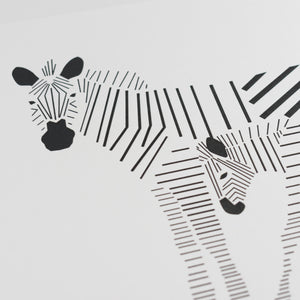 Art Print: Modern Zebra Letterpress Art Print