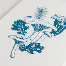 Art Print: Chanterelle Mushrooms Letterpress Art Print