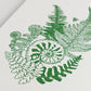 Art Print: Fiddlehead Ferns Letterpress Art Print