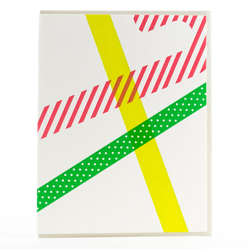 Card: Holiday Washi Tape Candy Cane