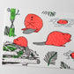 Letterpress Postcard Set - Keystone Species